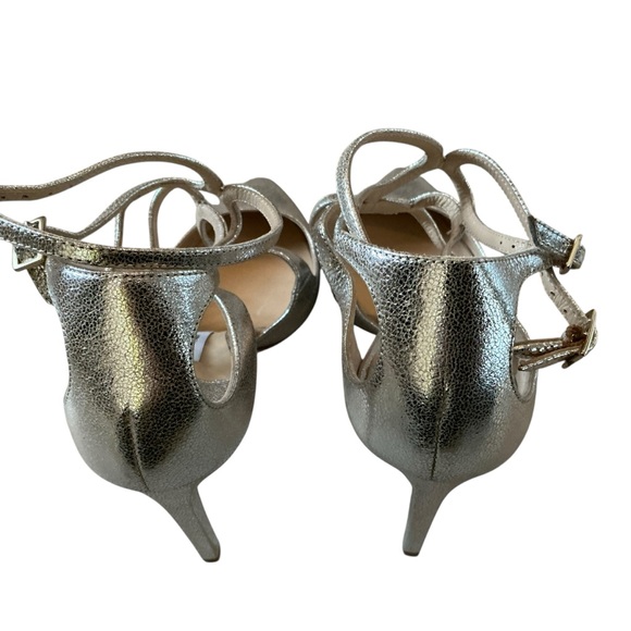 Jimmy Choo Azia silver metallic leather pumps size 41 - Picture 4 of 11